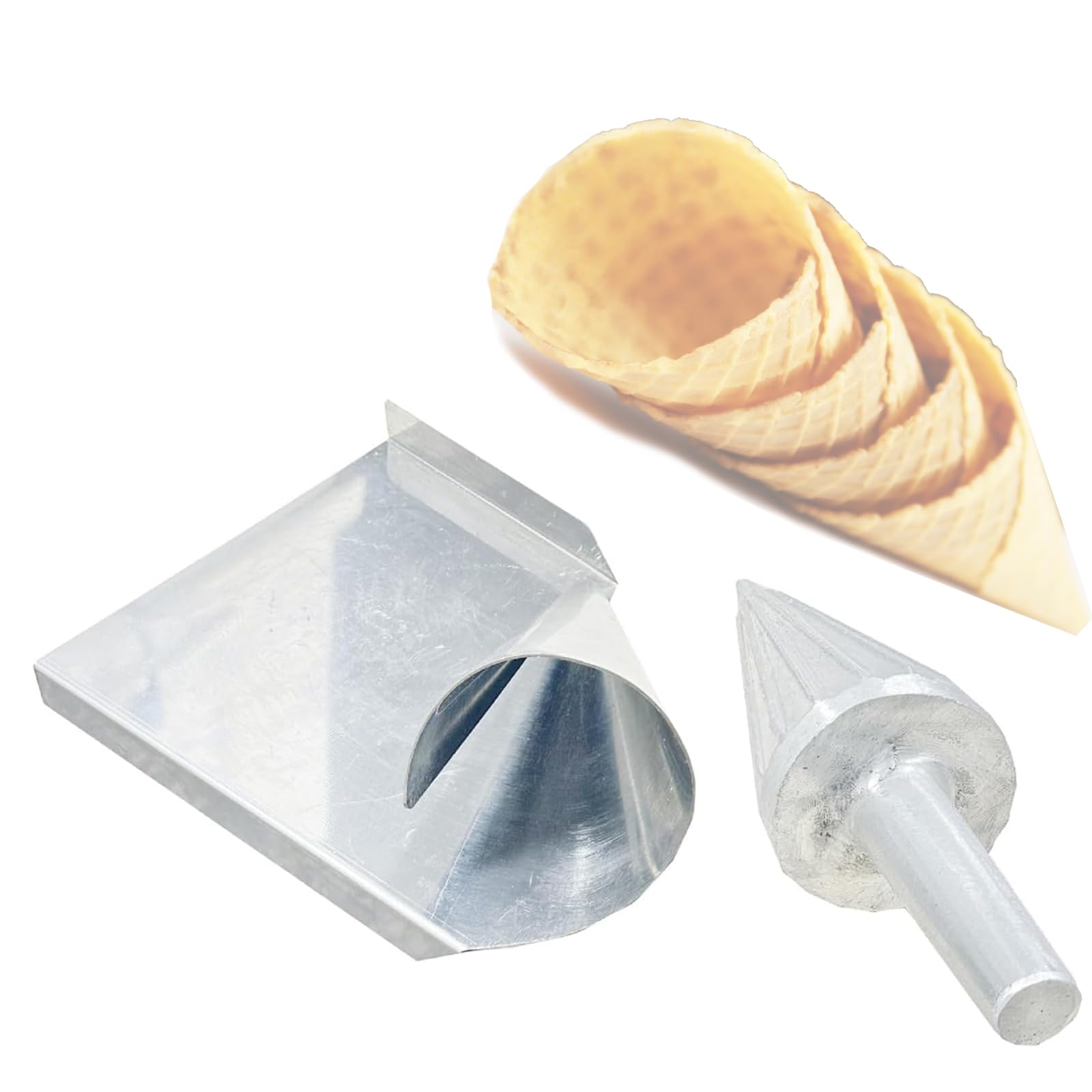 Rodillo de cono de gofre utensilio molde para galletas de helado y cucuruchos caseros