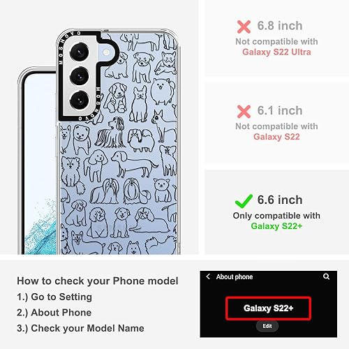 Miniatura 2 de MOSNOVO Funda para Galaxy S22 Plus, diseño psicodélico de los años 70, diseño transparente de plástico transparente con carcasa protectora de TPU