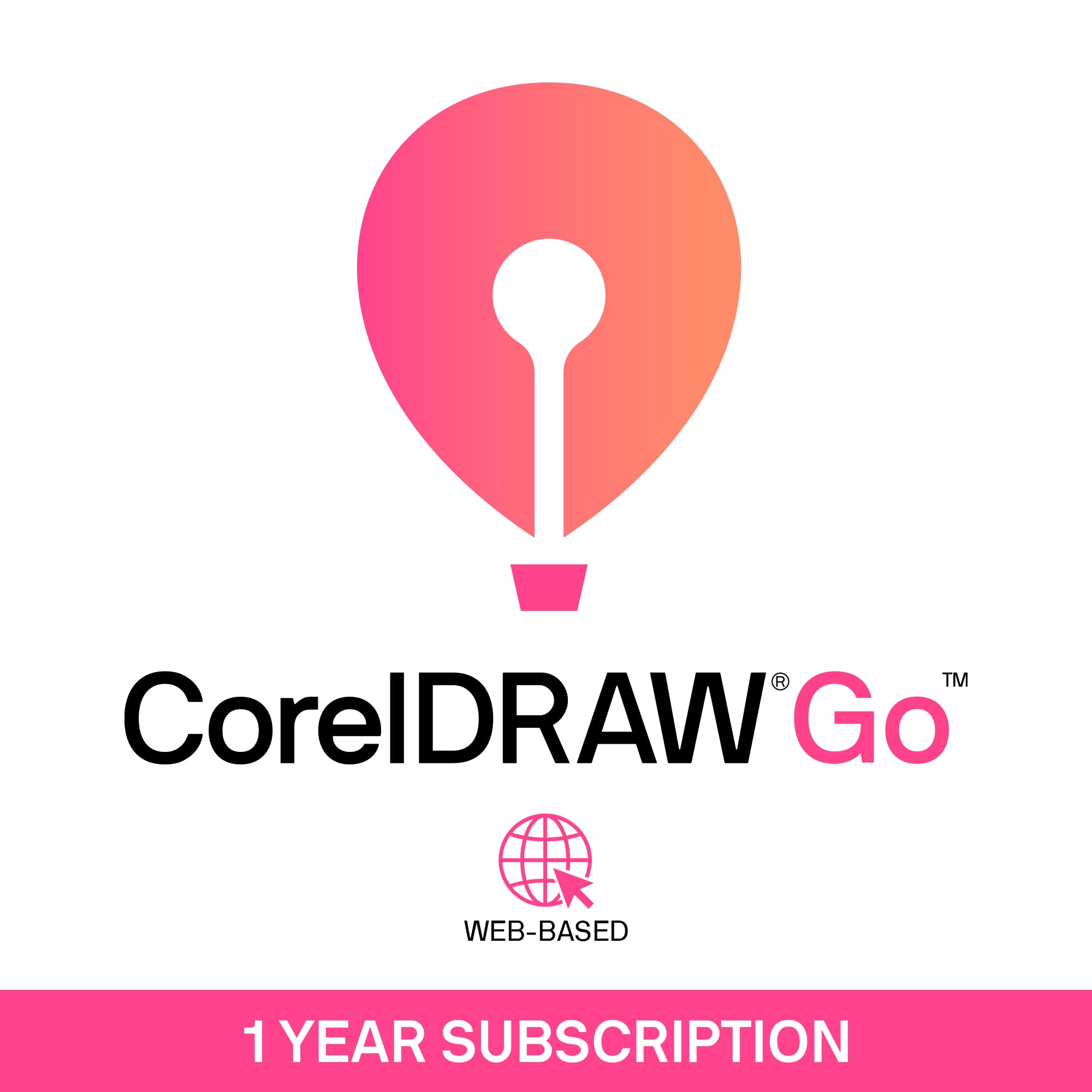 CorelDRAW Go | 1 Year Personal Subscription | Graphic Design Software for Occasional Users | Illustration, Layout, and Photo Editing [Web Access]