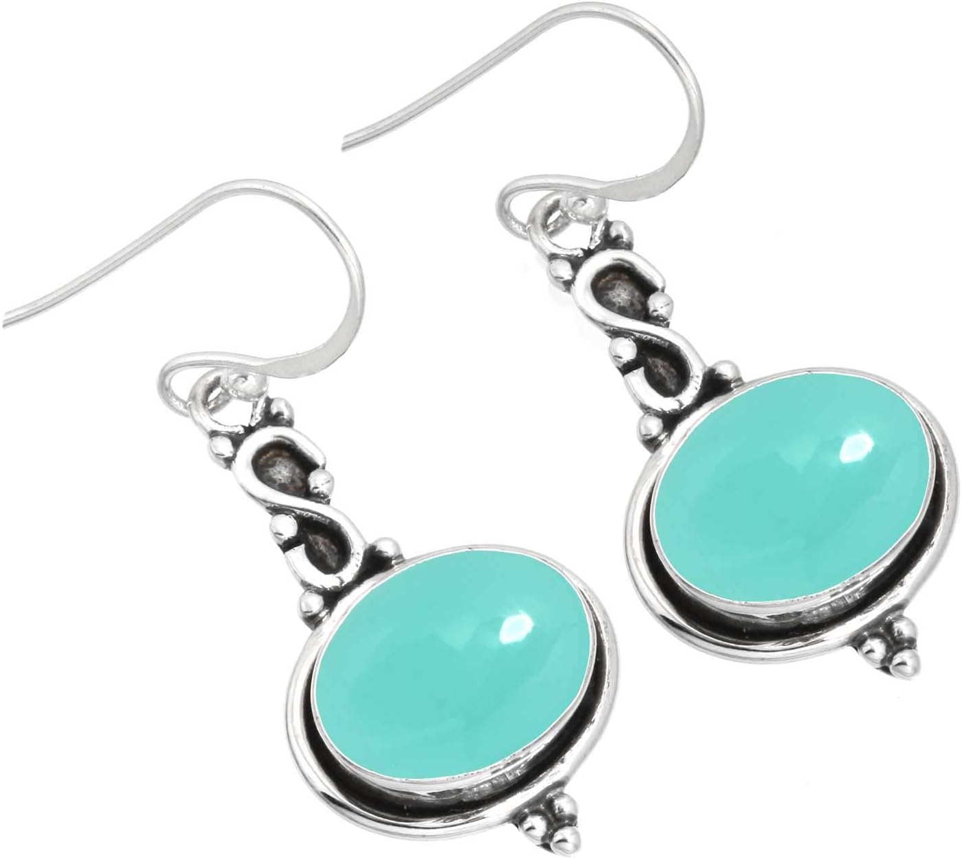 Garnet, Onyx, Crystal, Pearl Oval Handmade Drop Dangle Earring Genuine 925 Sterling Silver Boho Natural Gemstone Jewelry For Women