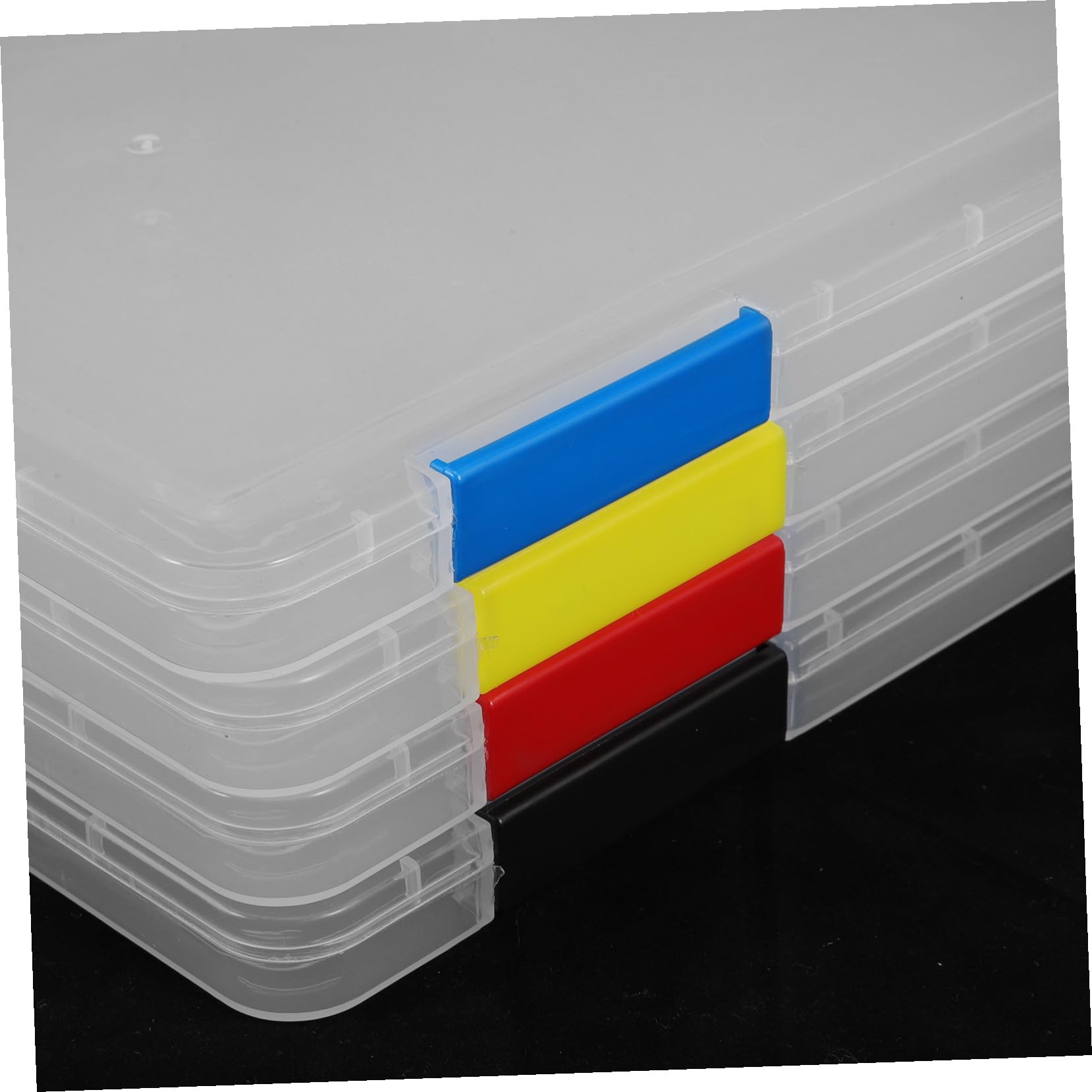 Caja de Archivos Transparente de Plástico A4 4 Piezas para Escritorio