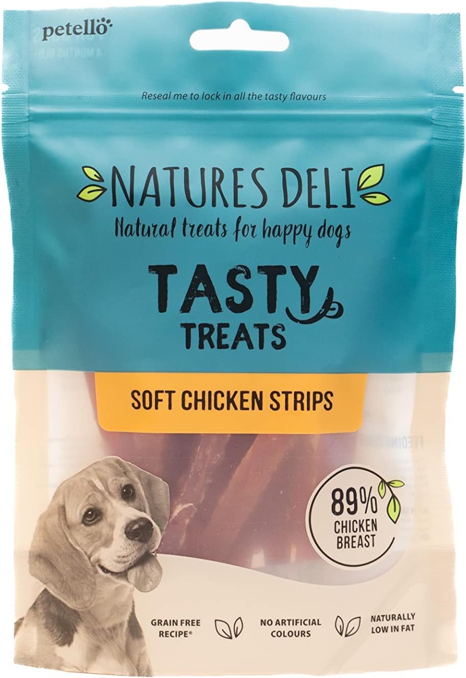 Natures Deli Chicken Jerky Dog Treats, Grain Free Low Fat Treats for