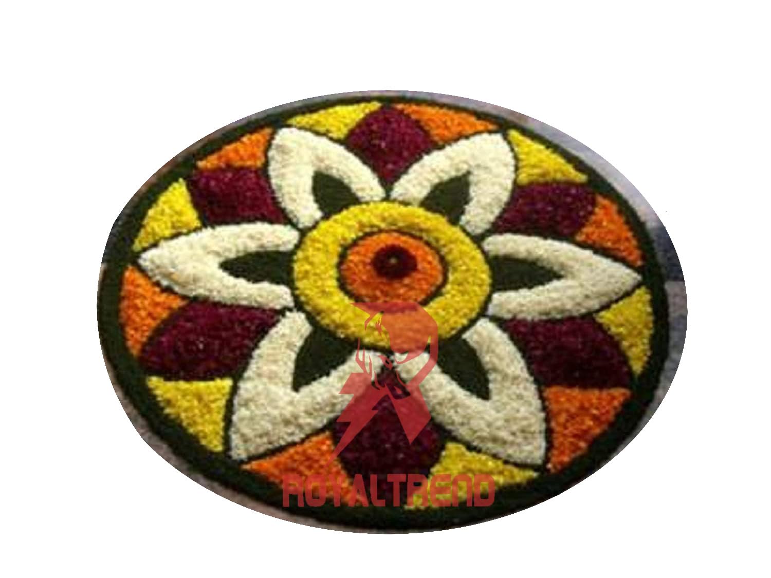 Vihs Rangoli Mat - Floral Microfiber Doormat -3