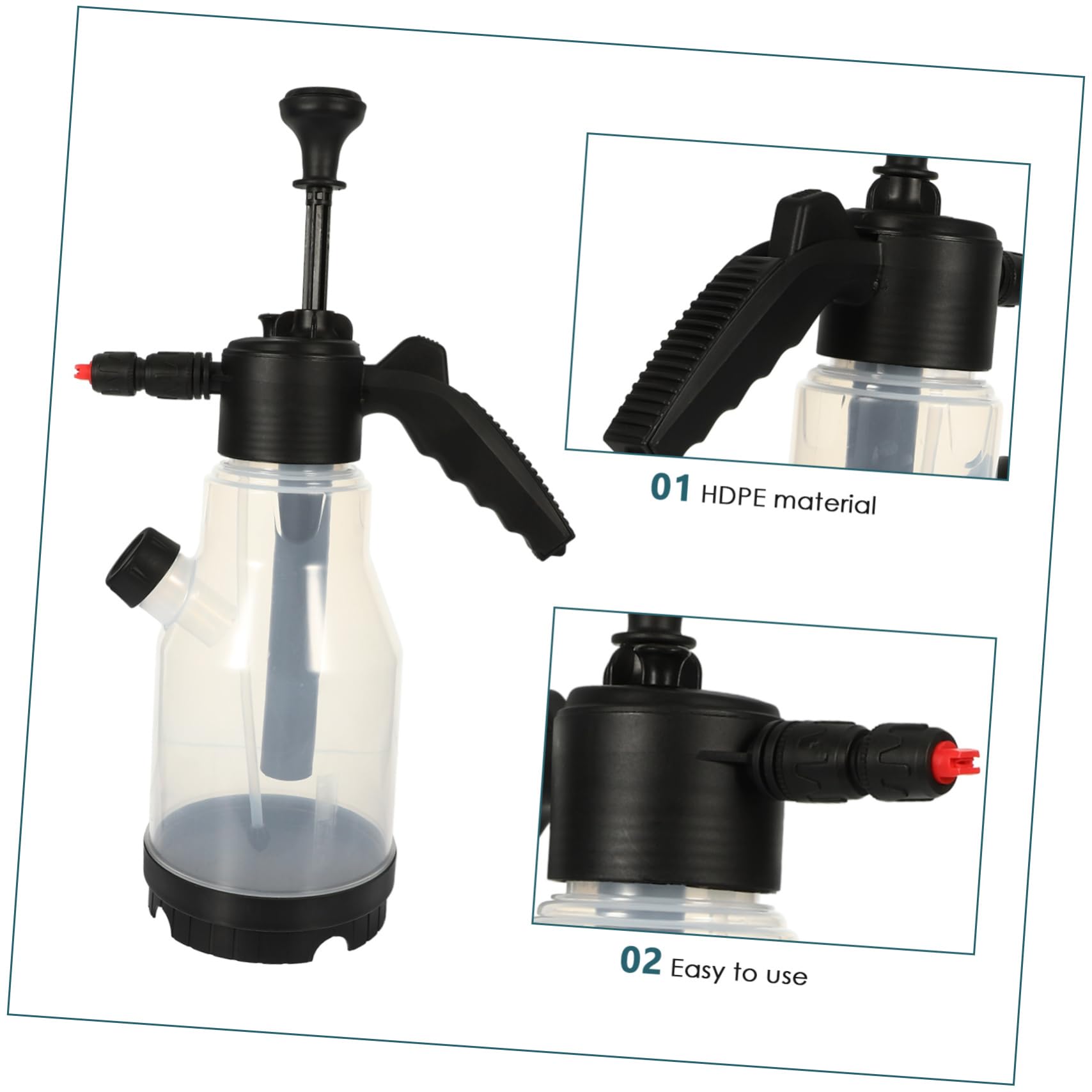 GRIRIW Upgrade Side Fill Sprayer Pump for Garden Car Cleaning Handheld Foam Spray Bottle