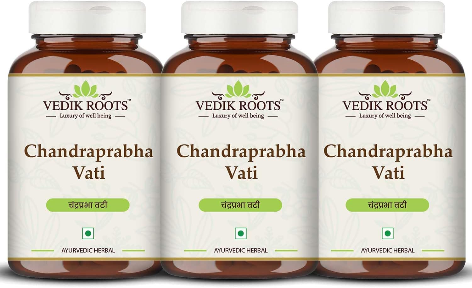 Chandraprabha Vati - Ayurvedic Supplement for Unisex | 360 Tablets (Pack of 3)