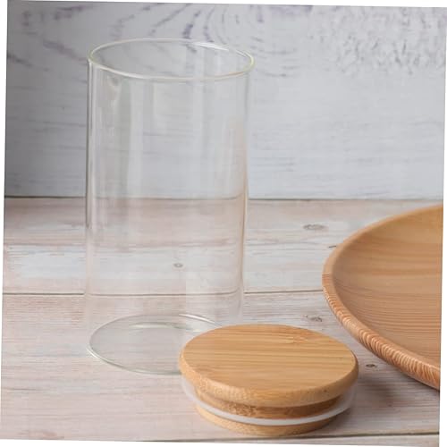 Miniatura 7 de Angoily Tarros de vidrio transparente herméticos de vidrio, recipientes de harina, recipientes de almacenamiento de té para organizar despensa,