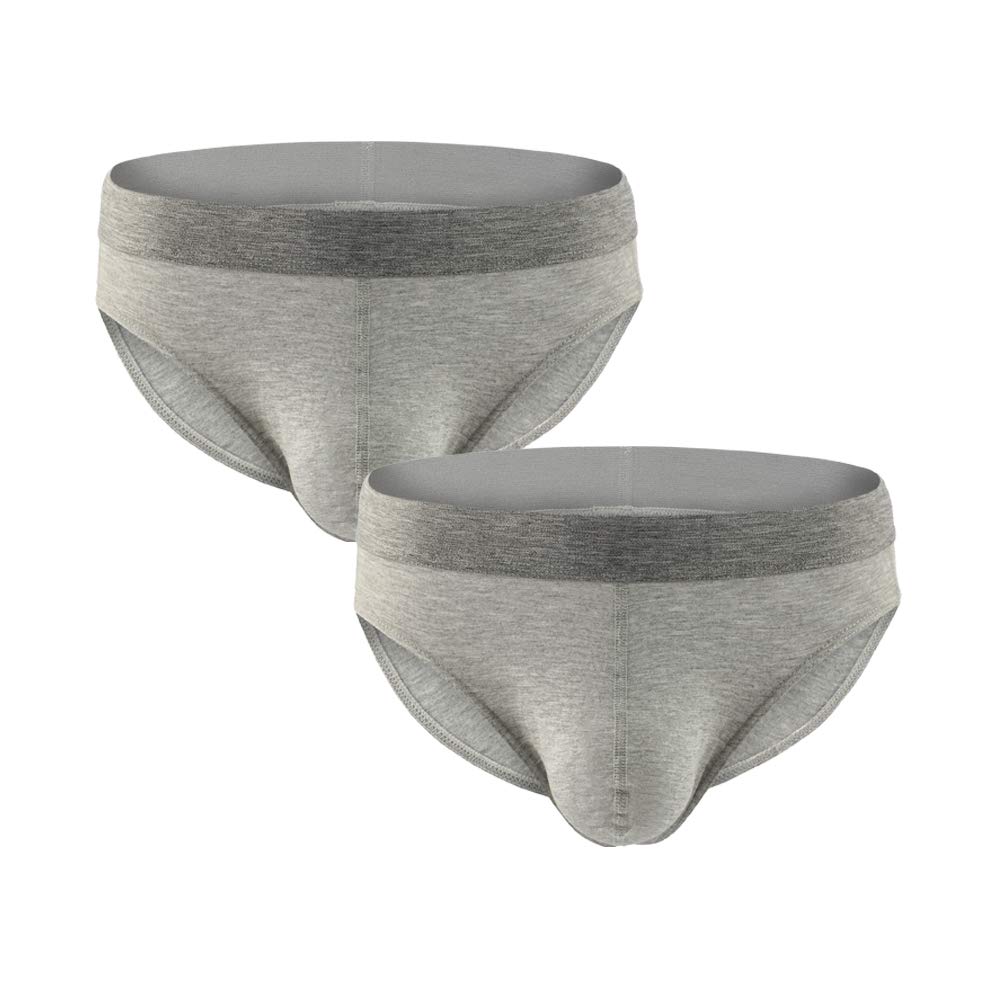 Billtop Men's 2 Pack Gray Bikini Brief Micro Modal Sexy Underwear