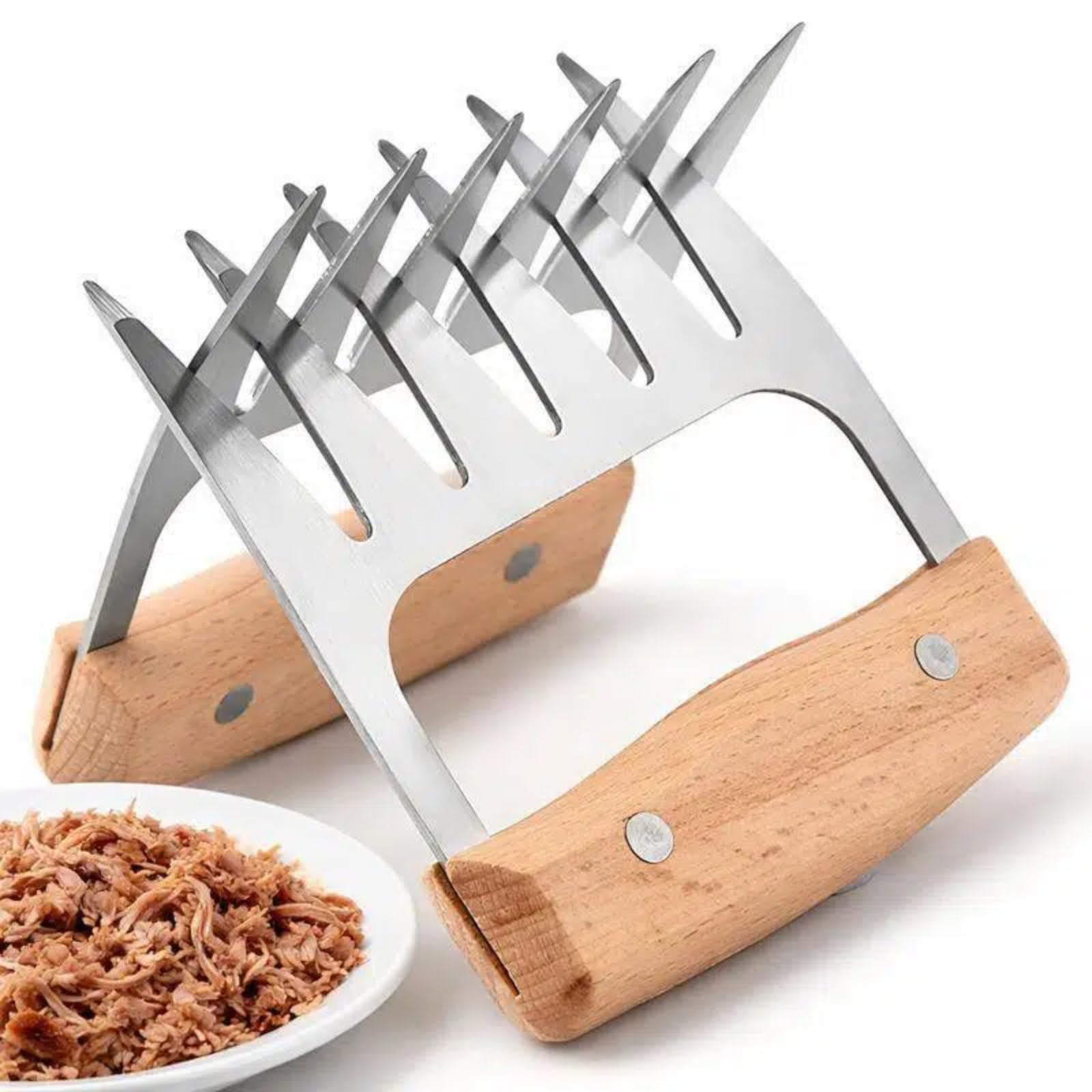 Lot de 2 griffes d'ours BBQ en acier inoxydable, outils professionnels pour poulet steak porc - Accessoires barbecue