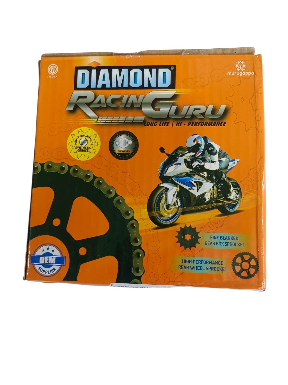 Chain Sprocket Compatible with Passion Plus, 108L/14T/2H/44T/4H, Heavy Duty, Long Life-image-49