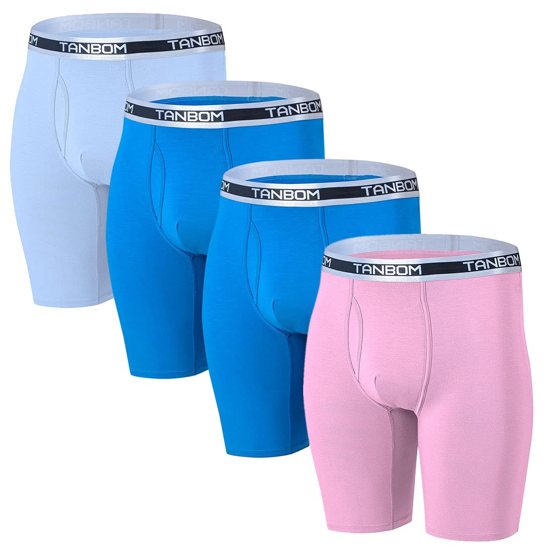 ZONBAILON Mens Underwear Boxer Briefs Moisture-Wicking Breathable Bamboo Viscose Boxer Pouch