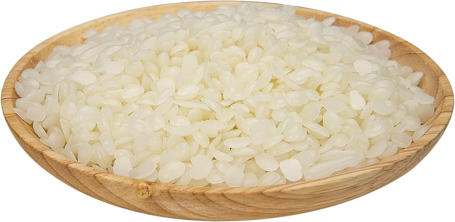 Aku Tonpa 10 LB White Pure Beeswax Pellets, Triple Filtered Bees Wax for Skin, Face, Body, Hair Care, DIY Creams, Lotions, Lip Balm, Canning, Candle and Soap Making Supplies