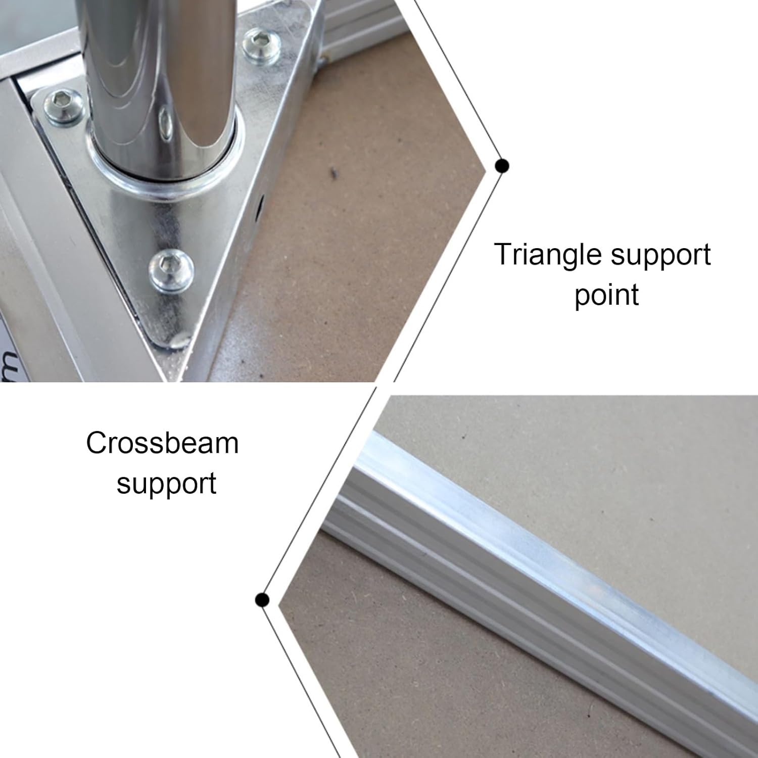 2 Tier Food Prep Table Commercial Stainless Steel Work Table BBQ Worktops Heavy Duty Kitchen Workbench with Adjustable Feet and Bottom Beam Support