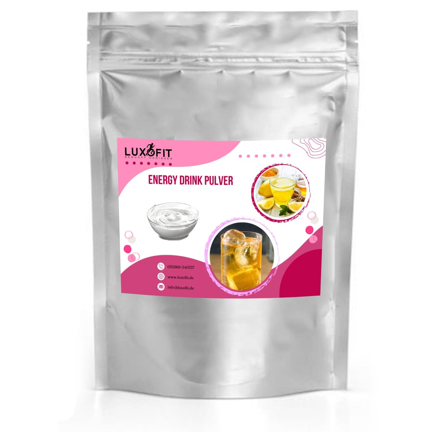 Luxofit Mascarpone Energy Drink Pulver, allergenfrei, natürliche Farbstoffe, Taurinhaltiges Getränkepulver, schnelle und einfache Zubereitung, Geschmacksintensiv (10 Kg)