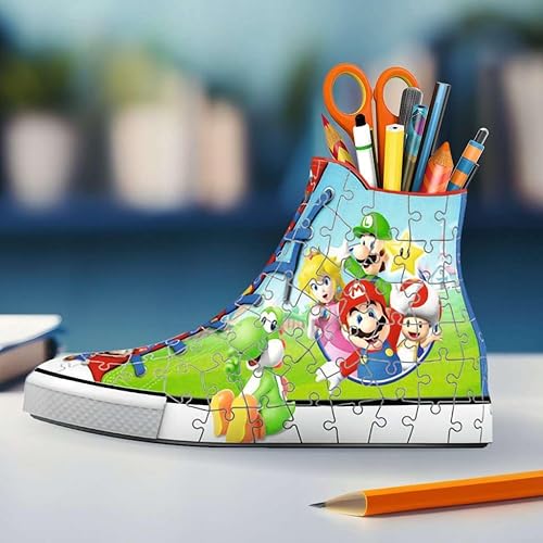Miniatura 6 de Ravensburger Rompecabezas 3D de zapatos de Super Mario Brothers para niños y adultos a partir de 8 años, 108 piezas, no requiere pegamento