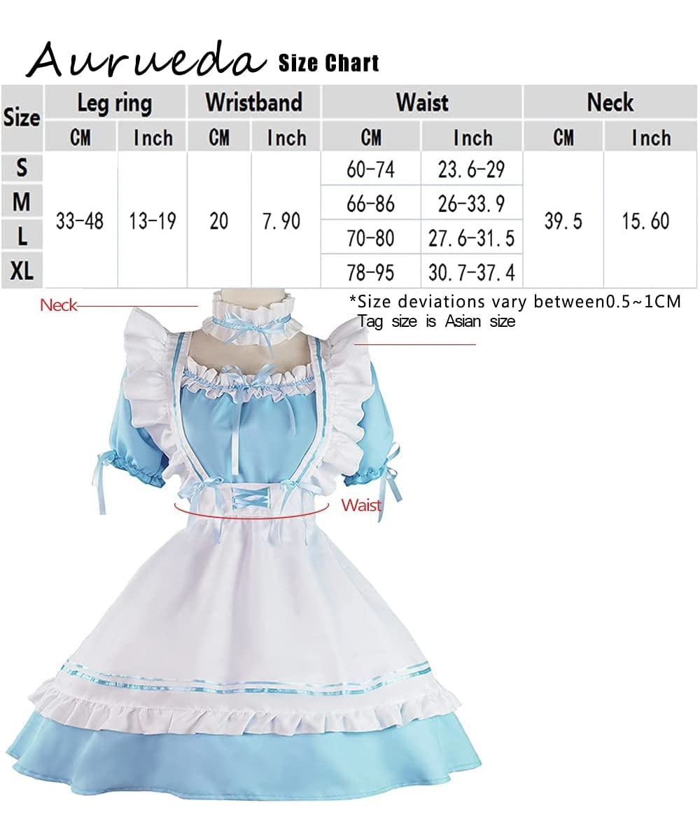 Maid Dress Femme Cosplay Anime Outfit French Maid Halloween Costume Including Dress Headwear Apron Anneau de Manchette Anneau de Jambe