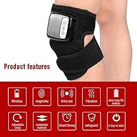 Vista 4 de Rodilleras inalámbricas de calefacción masajeador de rodilla para aliviar el dolor, rodillera con vibración calentada, masaje térmico para artritis