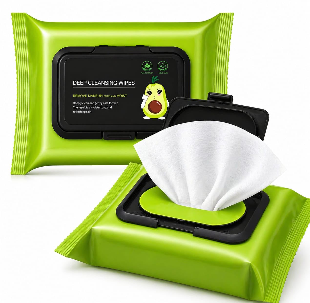 Wet Wipes for Face with Lid - 80 wipes | 99% Pure Water, fragrance free | Makeup Remover Wipes | Hydrating & Refreshing | Korean Skincare | All Skin Types | Baby & Adult Safe-image-47