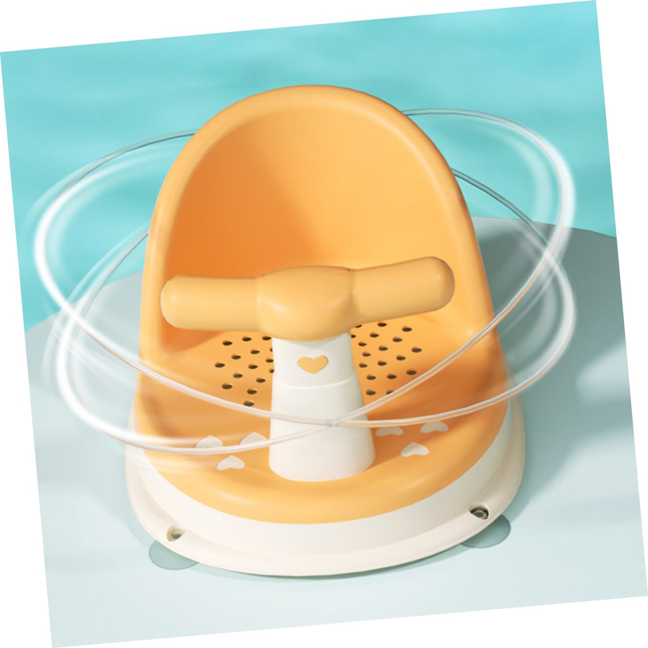 BESTonZON Asiento Ligero Antideslizante Bebés de a 6 Meses Baño de 12 para Diseño Adecuado y Material Pp y Tpe para Bañar y Jugar Seguro
