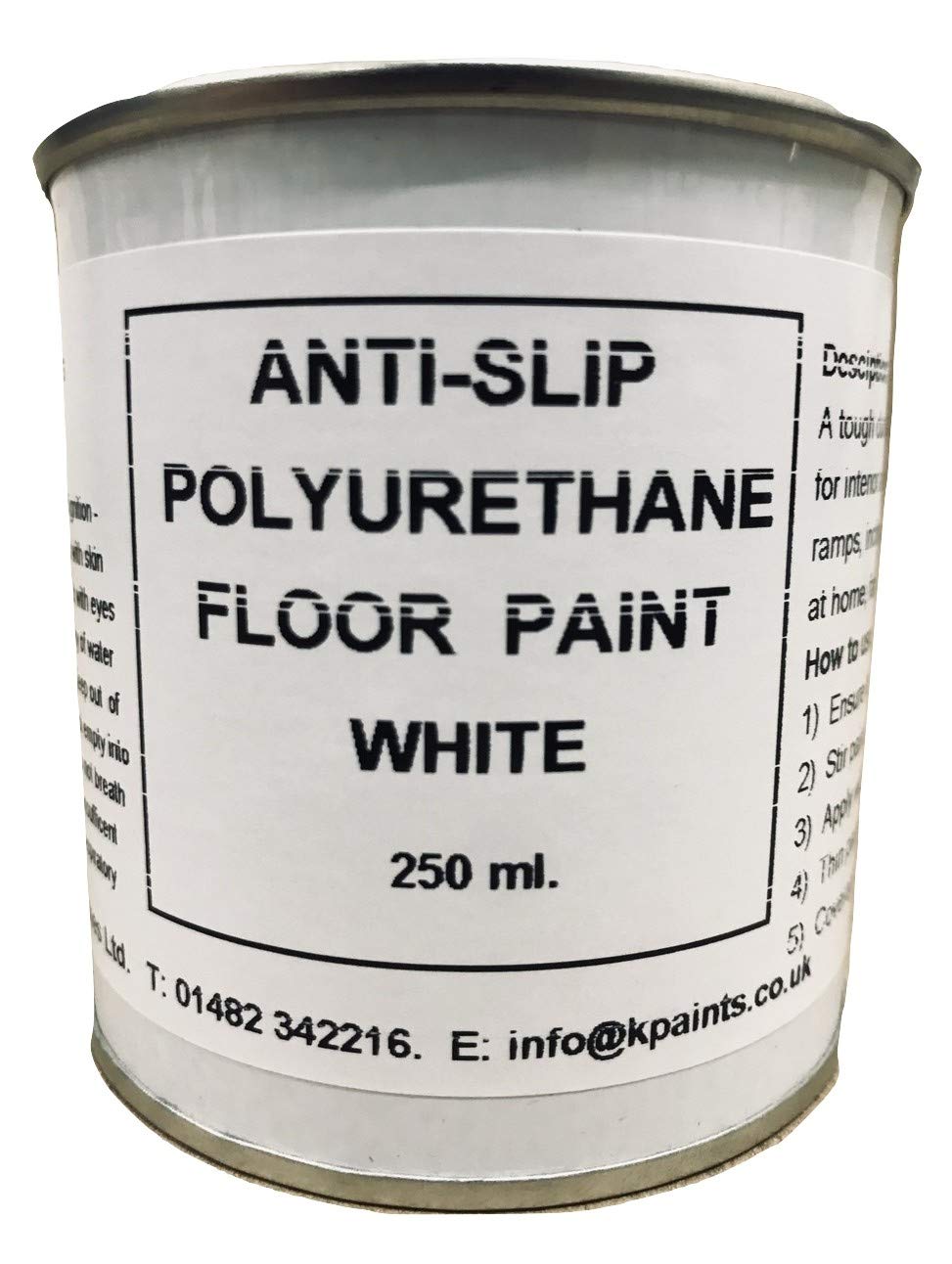 Fascinating Finishes Ltd 1 x 250ml White Anti-Slip Floor Line Marking Paint
