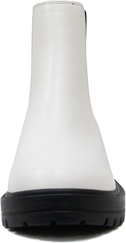 Miniatura 3 de Soda Pilot - Botines Chelsea de tacón bajo para mujer, modernos, con doble elástico