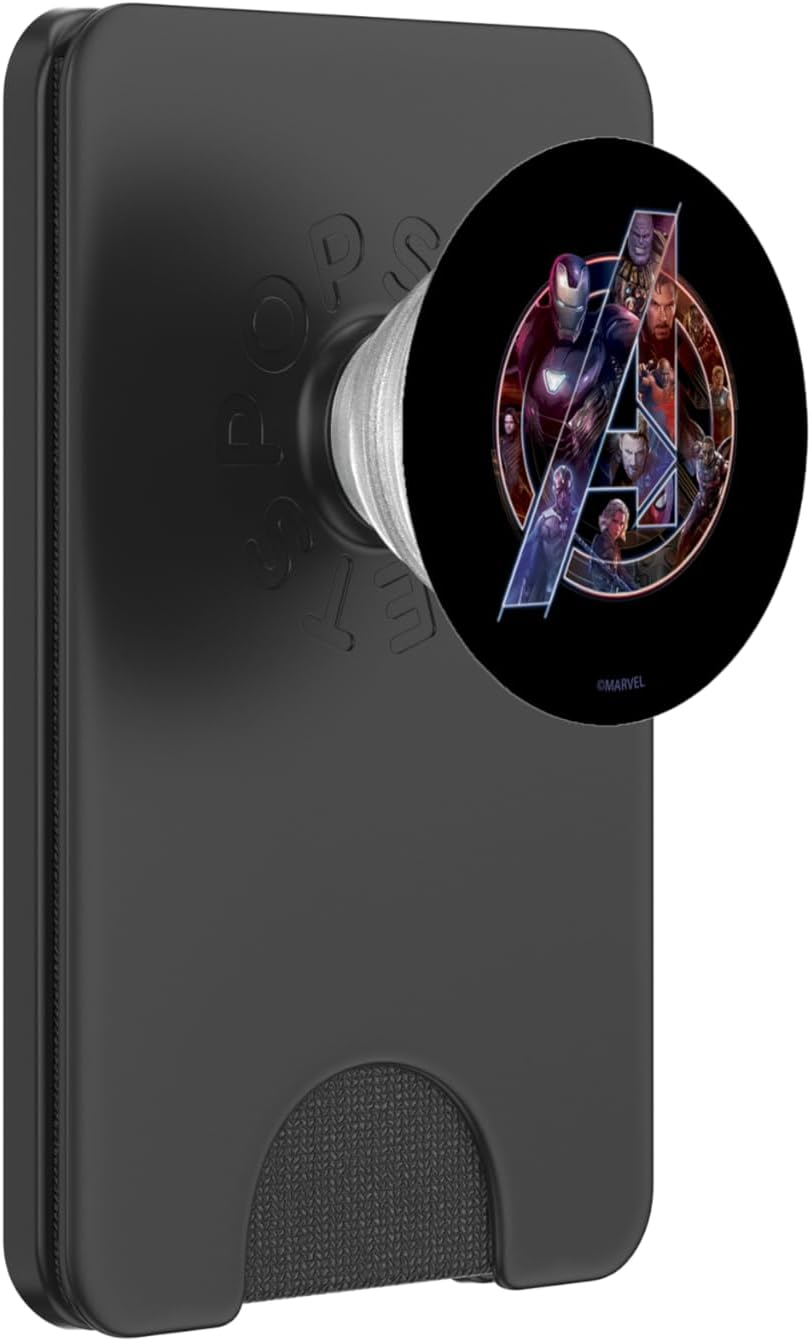 Marvel Avengers Infinity War Neon Hero Symbol Fill PopSockets PopGrip for MagSafe