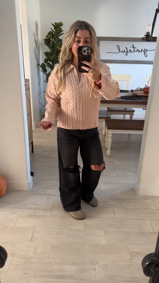 Jersey De Punto A Rayas Para Mujer – Manga Larga, Cuello Redondo Con Botones, 80% Viscosa Y 20% Nailon