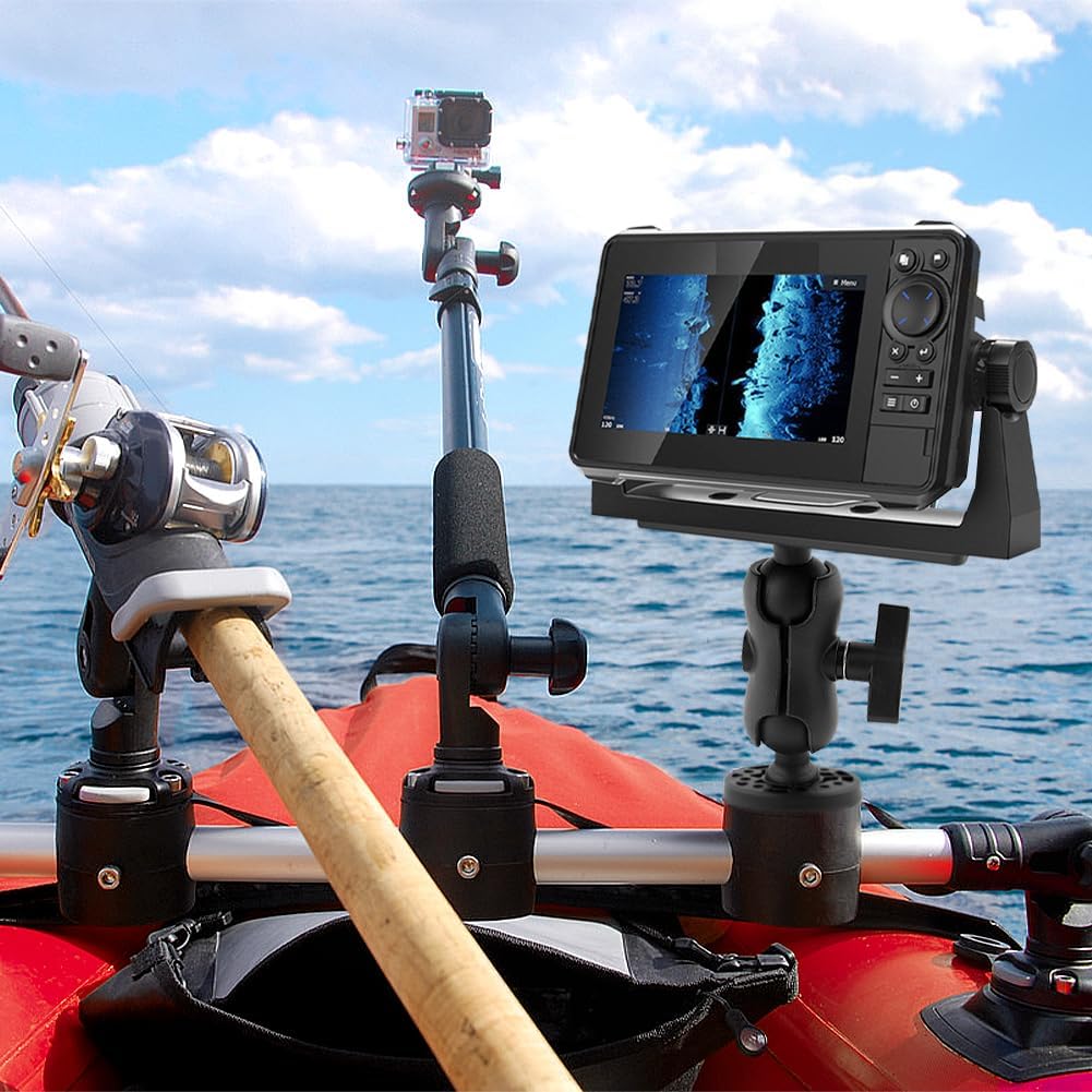 CALIDAKA Fish Finder Mount Base - 360 Degree Rotation Universal Marine Electronic Holder for Boat 7 61Da6pyockL. AC SL1001