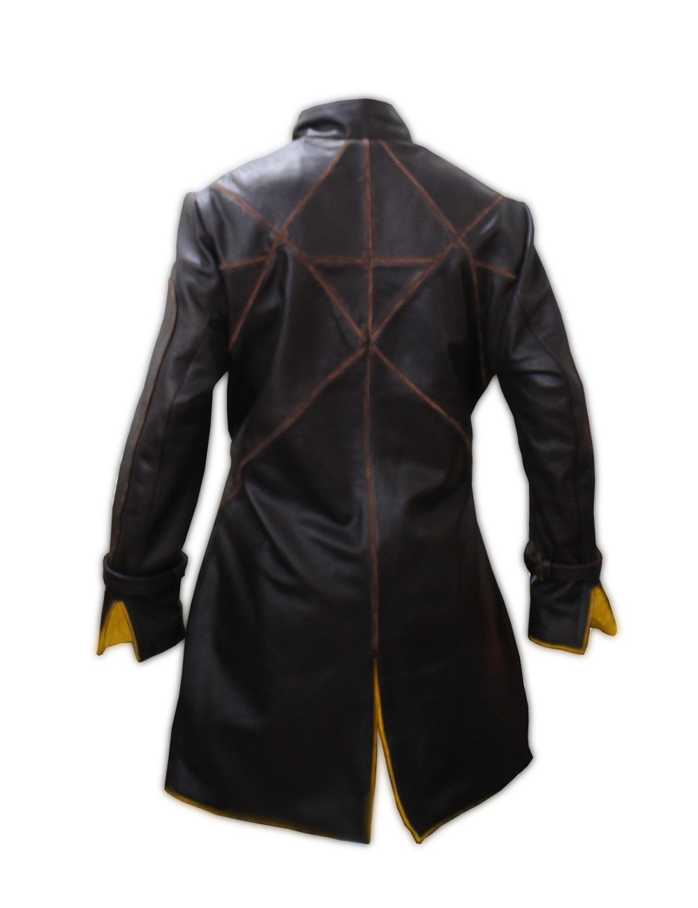 The Sparks Up Inc. L - Black - Genuine Leather - Watch Dogs Trench Coat