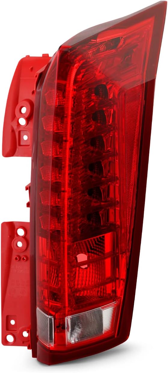 AKKON - Fits 2010-2016 Cadillac SRX LED Running Reverse Chrome Red Clear Tail Lamp Brake Light Passenger Right Side