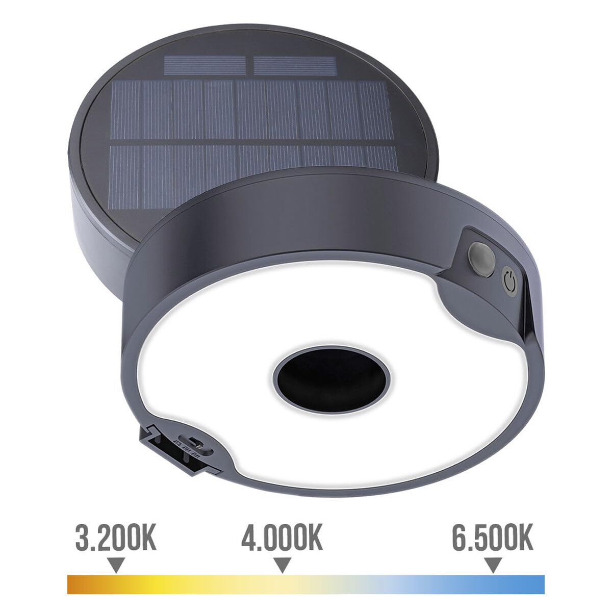EDM Applique da parete 31820 Policarbonato ABS 4W 500LM Palo solare da giardino (3000K) (4000K) (6500K)