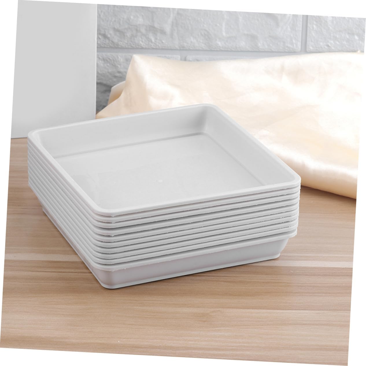 20pcs Square Plant Tray for Indoor and Outdoor Use Flower Pot Drip Saucer Inner Diameter for Keeping Floors Clean and Tidy