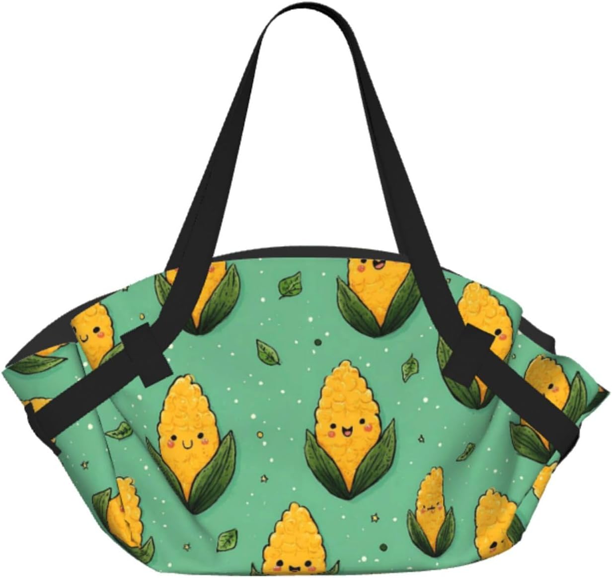 Corn Kernels (1) Pattern Foldable Camping Tote Bag Picnic Blanket Bag Portable Beach Mat Tote Waterproof Outdoor Picnic Mat Carry Bag