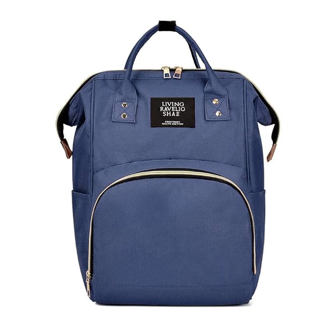 Kraptick Large Capacity Diaper Bag for Baby Care Multi-Function Waterproof Travel Nappy Bags Backpack Fashion Mummy Nursing Bag, Durable & Stylish Waterproof Maternity Travelling Backpack (Navy Blue)