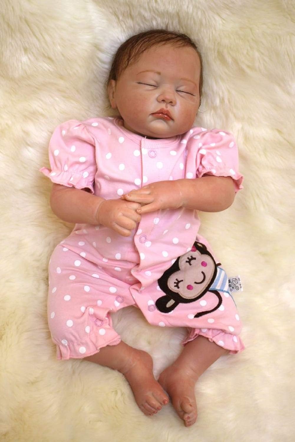 Realistic Reborn Baby Dolls 22 inch Lifelike Soft Touch Silicone Vinyl Look Real Newborn Handmade Weighted Reborn Dolls