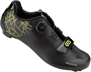GES Pair of BOA-Velcro Shoes Compatible with Look-Shimano Roadster2