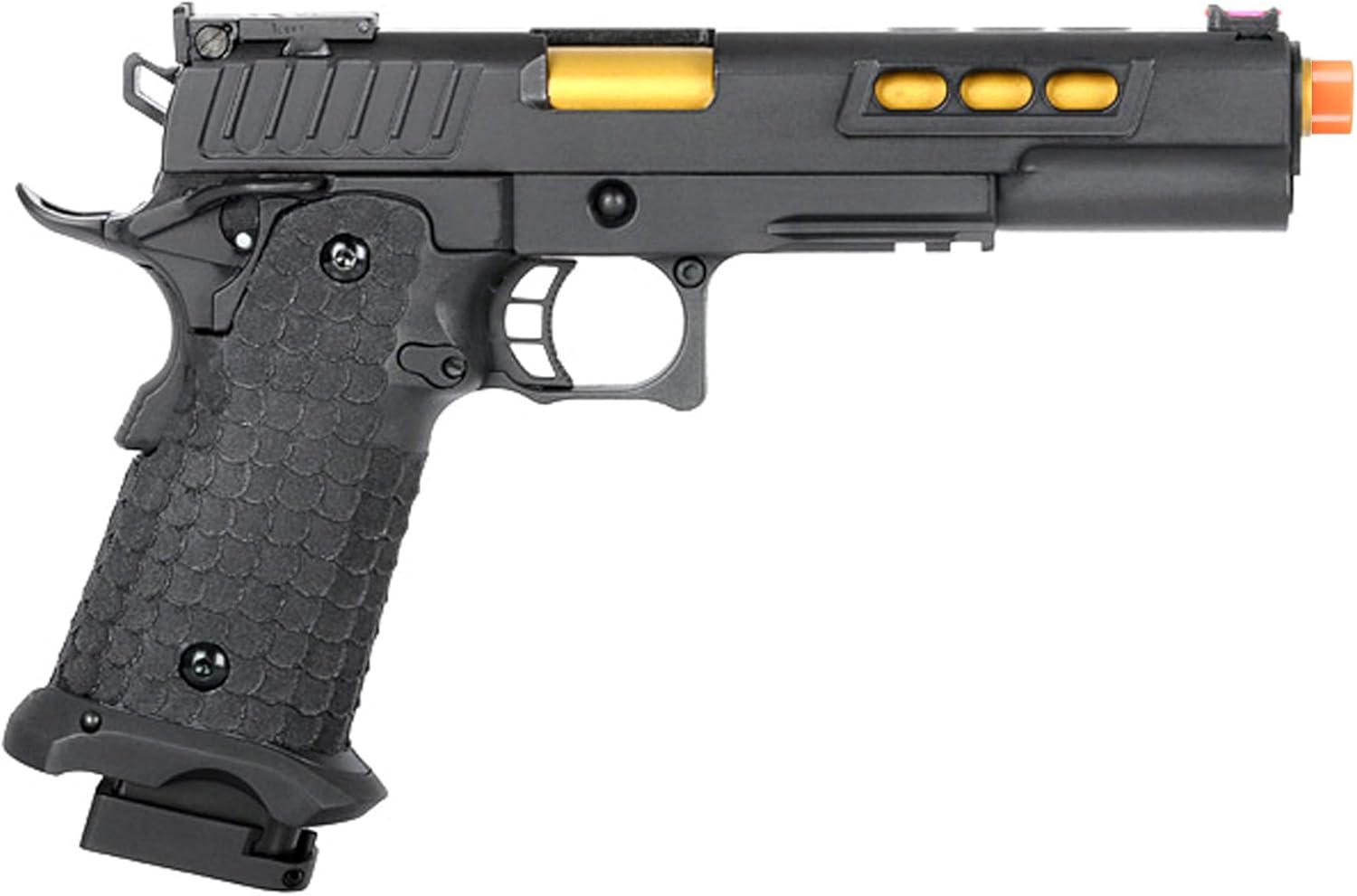Army Armament R608 Hi-Capa Gas Blowback Airsoft Pistol (Color: Black)