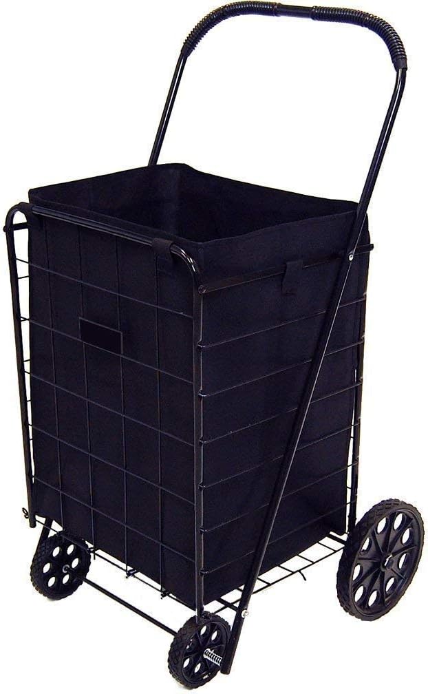 PrimeTrendz Shopping Cart Liner 18" X 15" X 24" | BLACK | Square Bottom Fits Snugly Into a Standard Shopping Cart | (This listing is for the Liner Only, Shopping Cart not included)