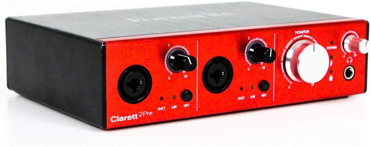 Focusrite Clarett 4Pre 18 x 8 Thunderbolt Interface with 4 Clarett Preamps