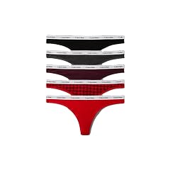 Calvin Klein womens Modern Logo Cotton Stretch Thong Panties 5 Pack
