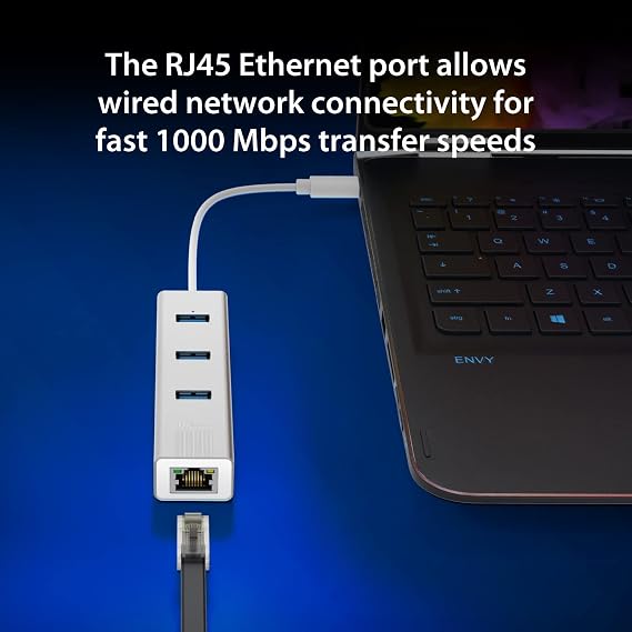 j5create USB-C 3-Port HUB +Gigabit Ethernet Multi Adapter