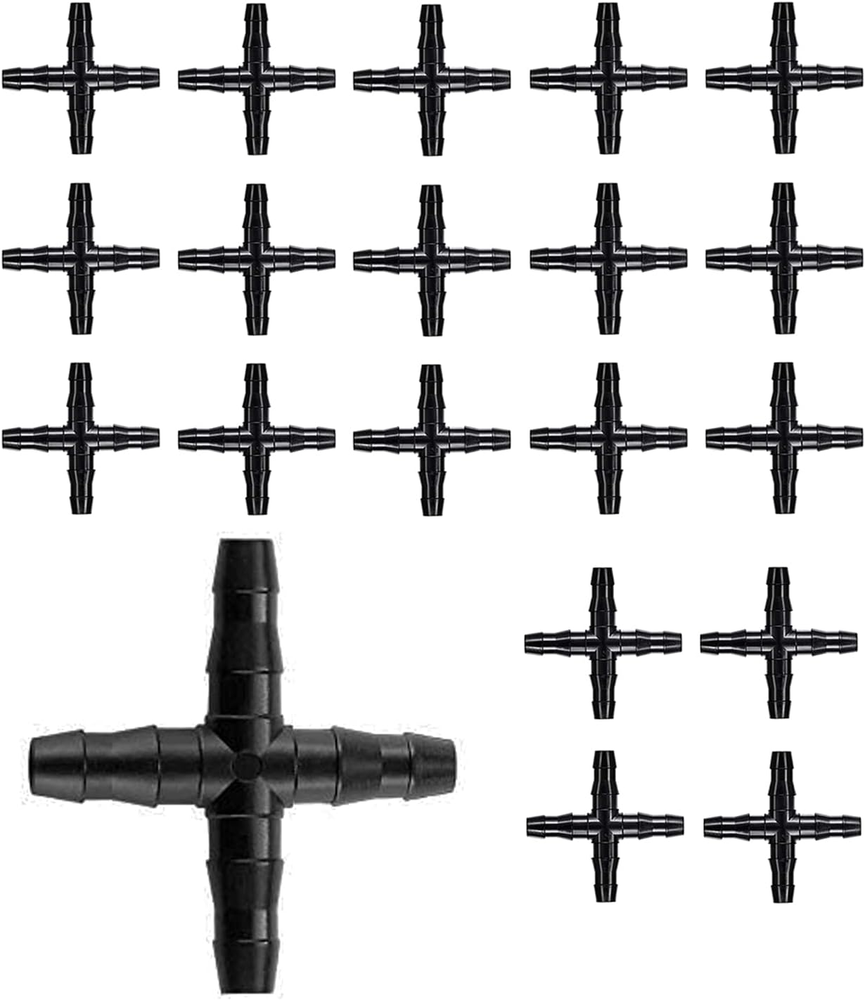 BEADNOVA Drip Irrigation Connectors 30 Pcs 1/4 Inch Barbed Drip Line Plugs End Plugs Irrigation Connectors for 1/4 Inch Tubing Water Tubing Gardening Supplies (30pcs)