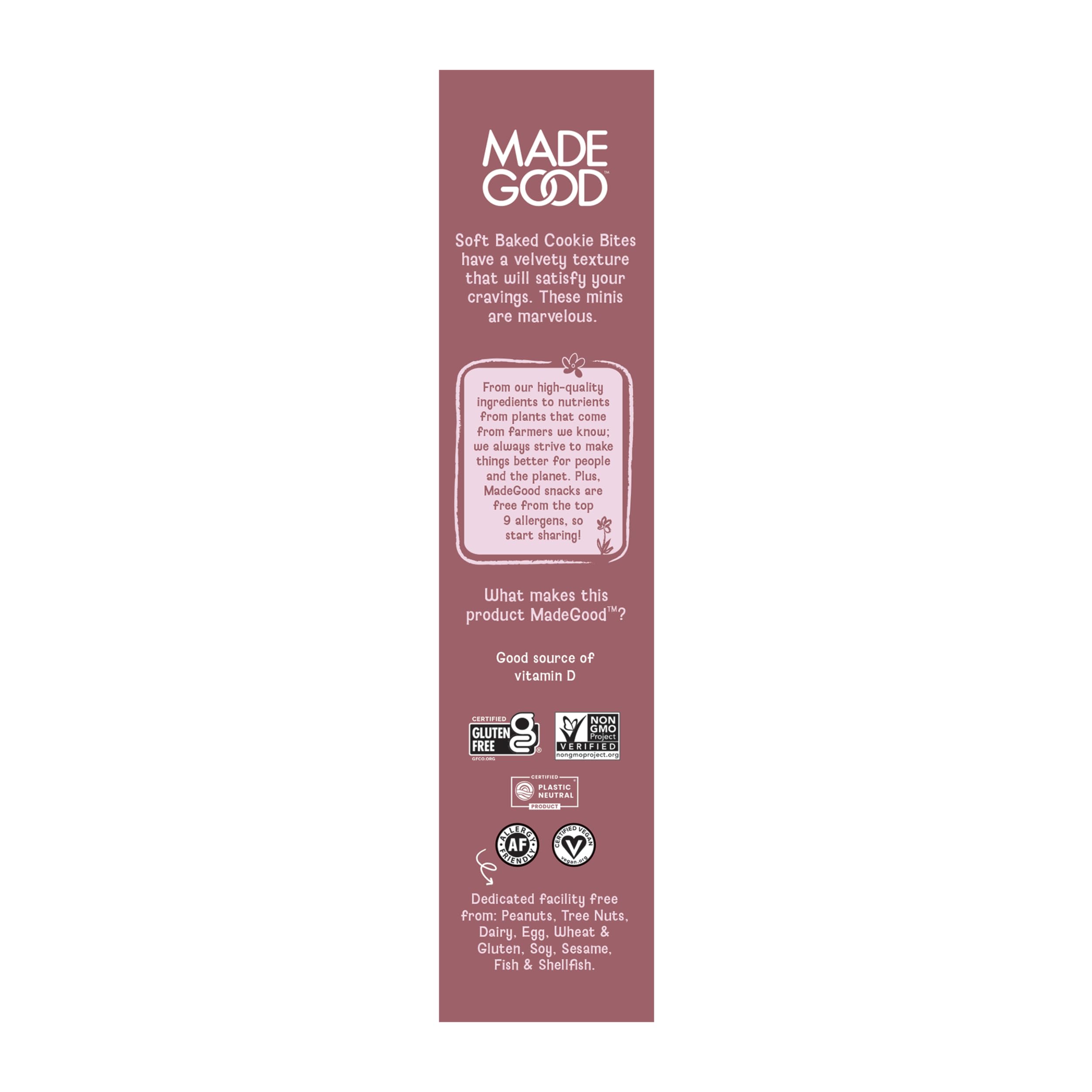 MadeGood Double Chocolate Soft-Baked Cookies, 0.85oz Each, Organic Snacks