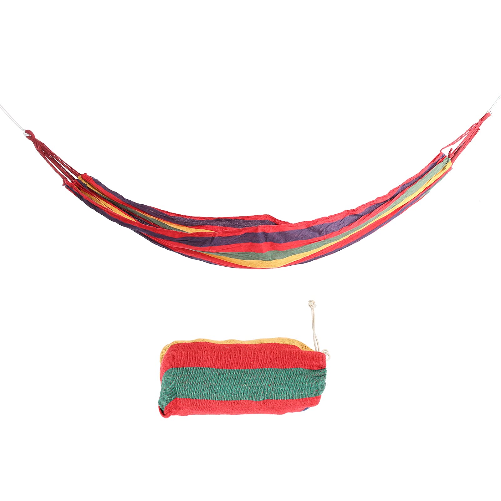 KANASI Amaca da campeggio, portatile e leggera in tela, ideale per viaggi e escursioni all'aperto, con borsa per il trasporto. (Rosso)