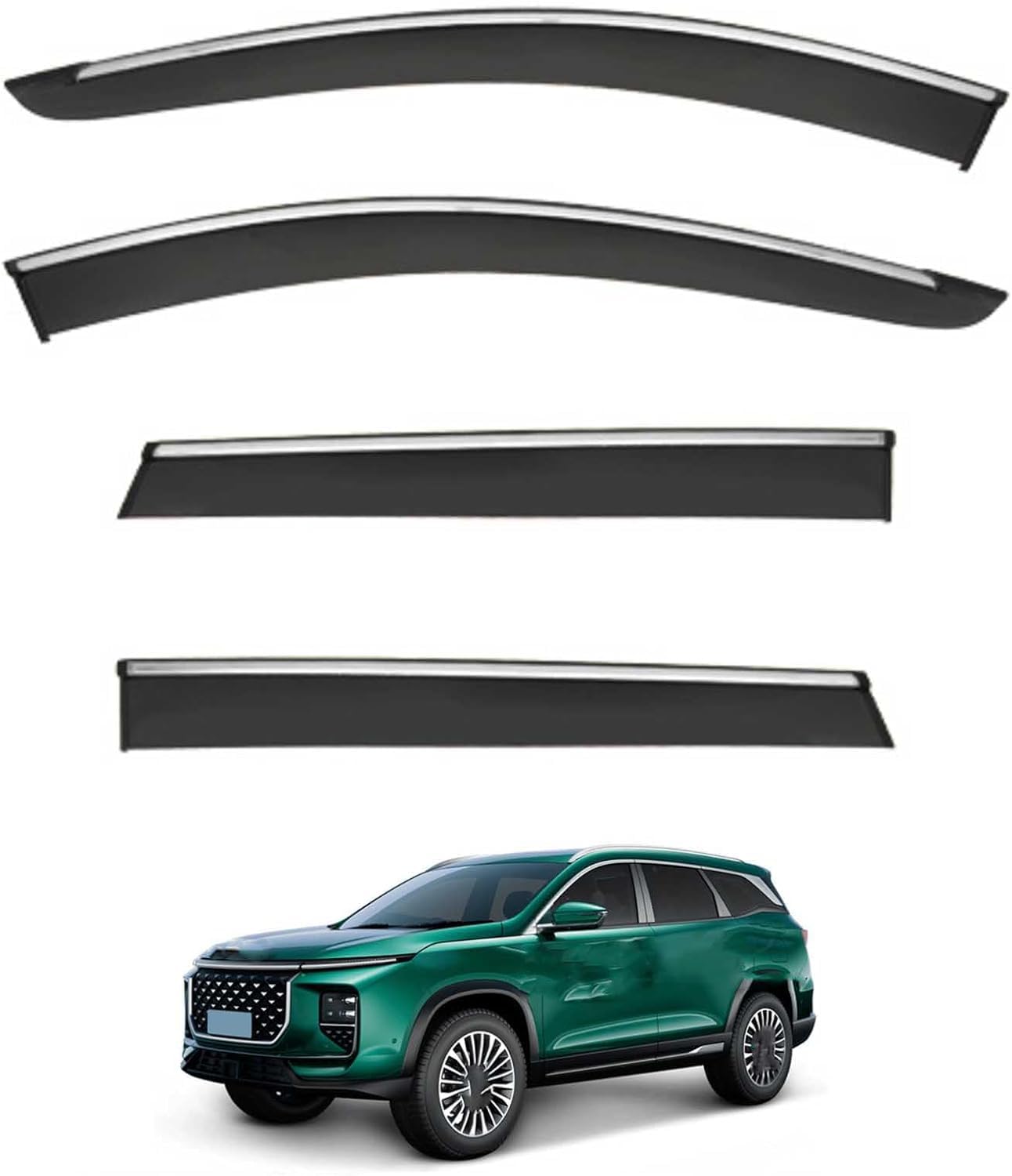 PLAKDFUU Wind Deflectors Rain Guards for Southeast S09 MK2 2022-2025 4Pcs, Side Window Visors Block UV & Rain, Fresh Air Flow