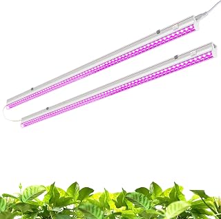 Monios-L LED Grow Light 4ft, Grow Lights for Indoor Plants, 40W (2 x 20W), Full Spectrum Plant Light Strip for Seed Starting, Hydroponics Growing Lights, Plug and Play, Easy Installation, 2-Pack