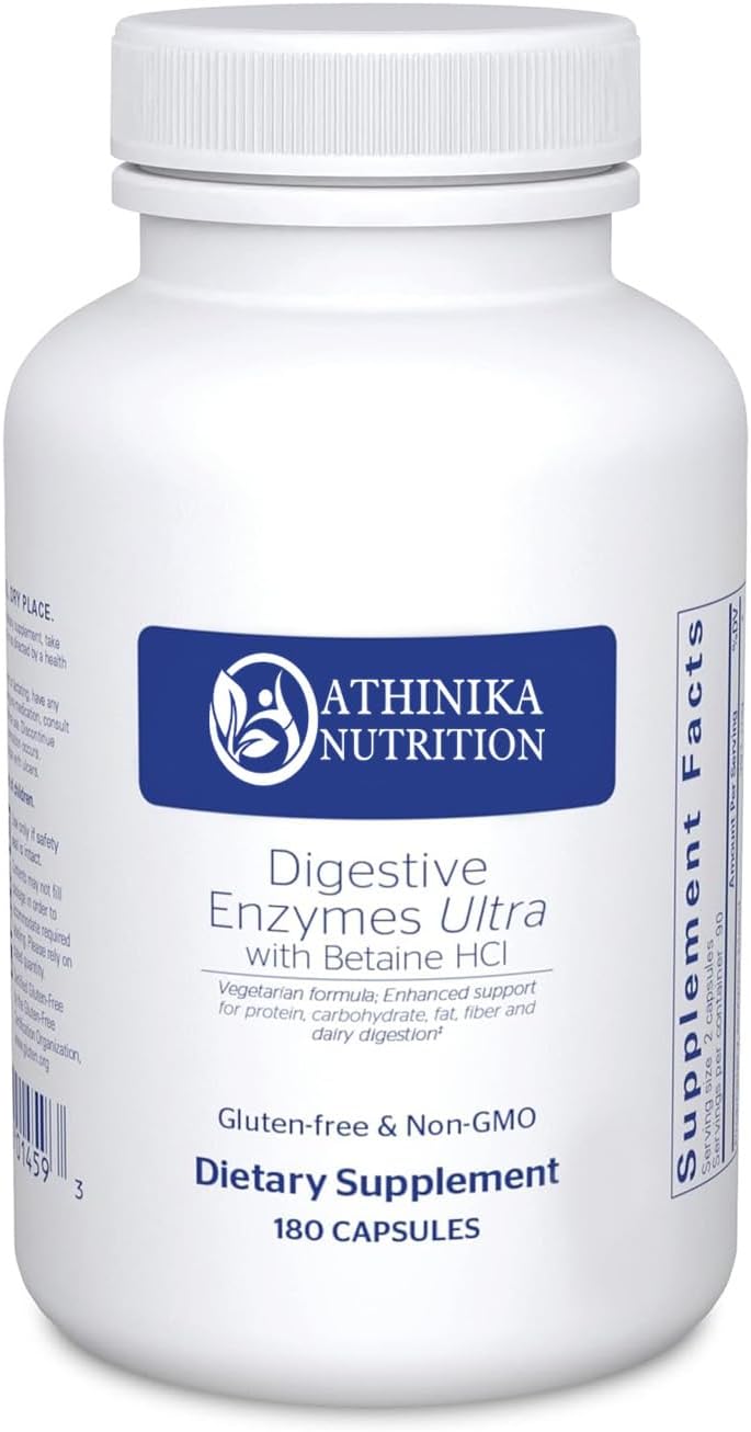 Digestive Enzymes Ultra - Vegetarian Digestive Enzyme Supplement to Support Protein, Carb, Fiber, and Dairy Digestion* - 180 Capsules