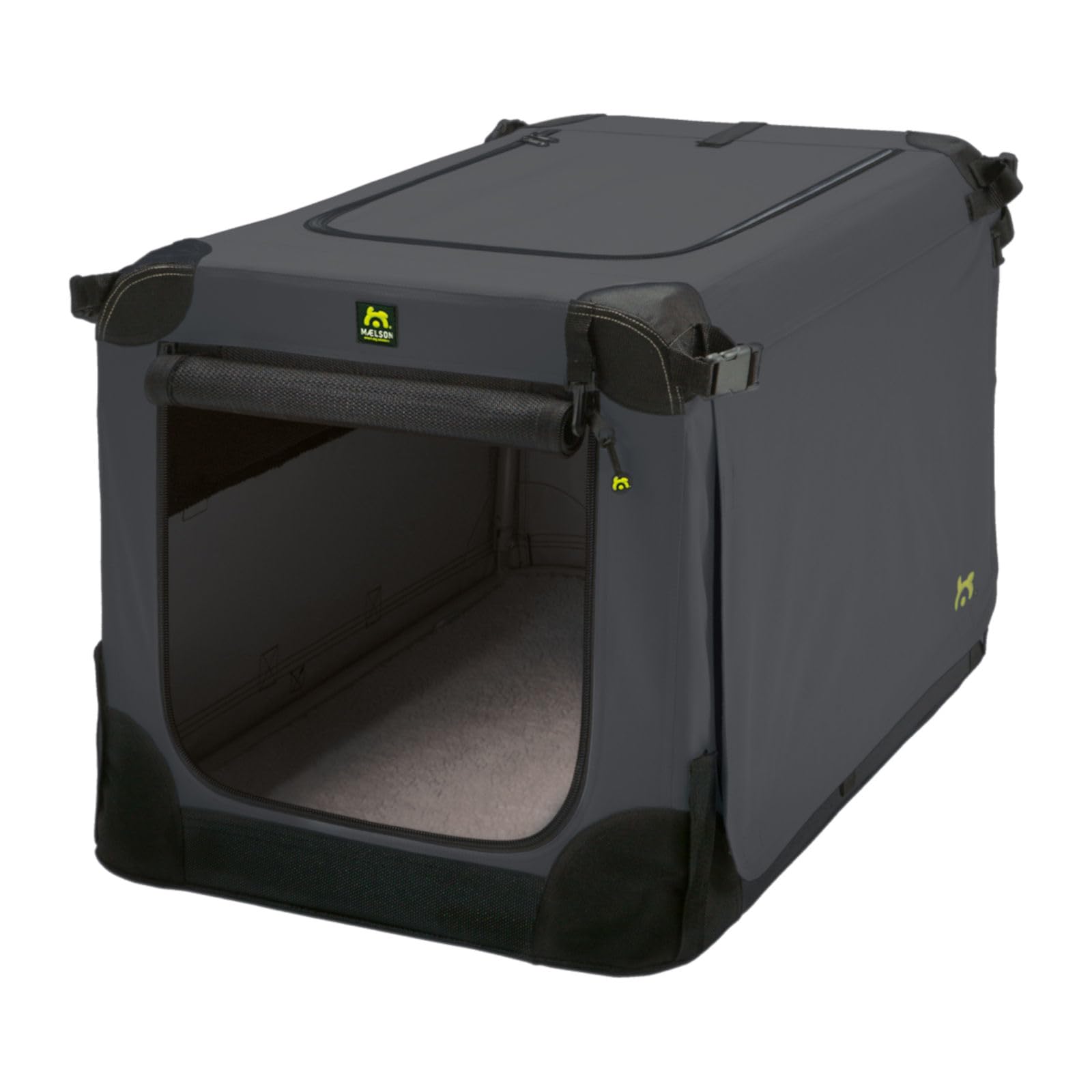 Maelson Soft Kennel anthrazit 72 cm + Lounge Mat - Transportbox mit Matratze für Hunde