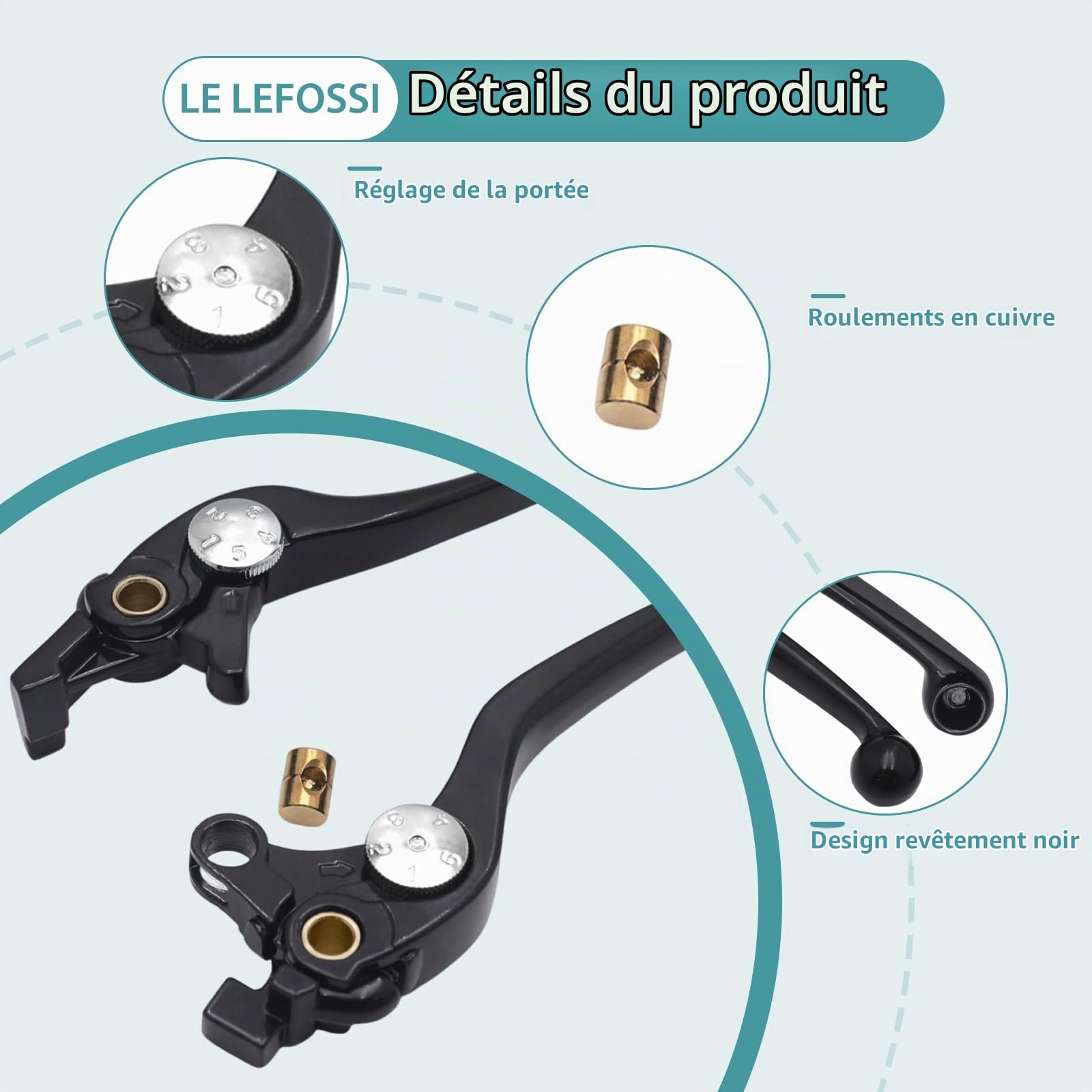 Leviers de Frein d'Embrayage Pour Compatible avec Suzuki SV 1000 2003-2007 DL 1000 Vstrom 2002-2012 GSX 1300 R 1999-2014 Hayabusa Black