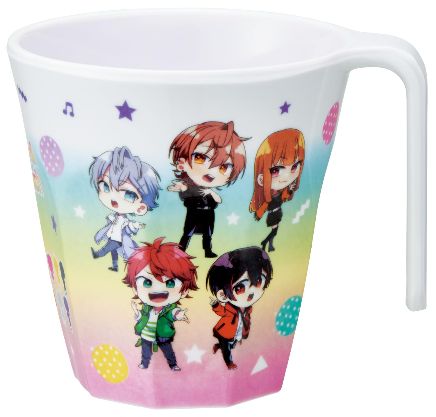 Skater Melamine Tumbler with Handle 10oz Colorful Peach Kids Cup Dishwasher Safe