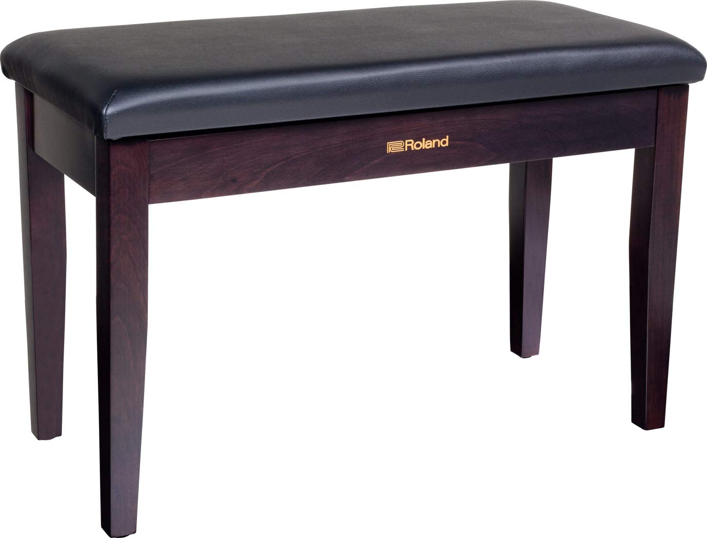 Banco de piano de Roland de tamaño dueto en palisandro con asiento de vinilo y compartimento para partituras - RPB-D100RW